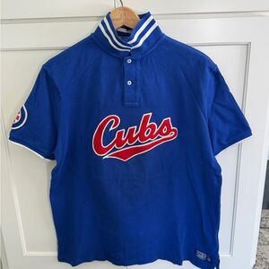 Ralph Lauren Chicago Cubs Polo Shirt Mens LG Blue MLB Collection Limited Edition